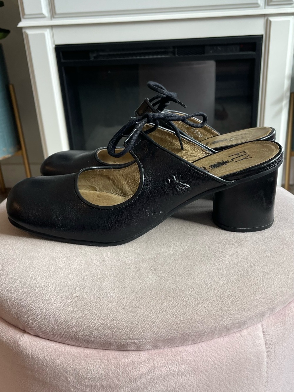 NWOT Fly London SOLY778FLY Women's - Maternity Heels in Black Leather